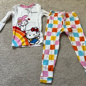 Hello Kitty Checkered Pajama Set 5T